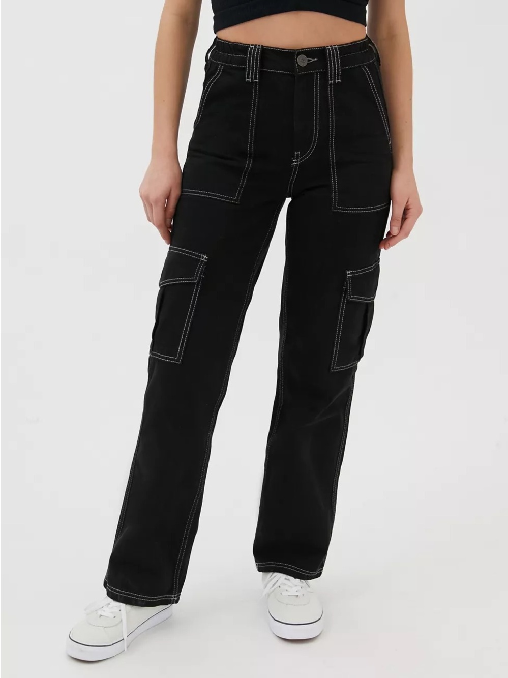 BDG High-Waisted Contrast Stitch Skate Jean